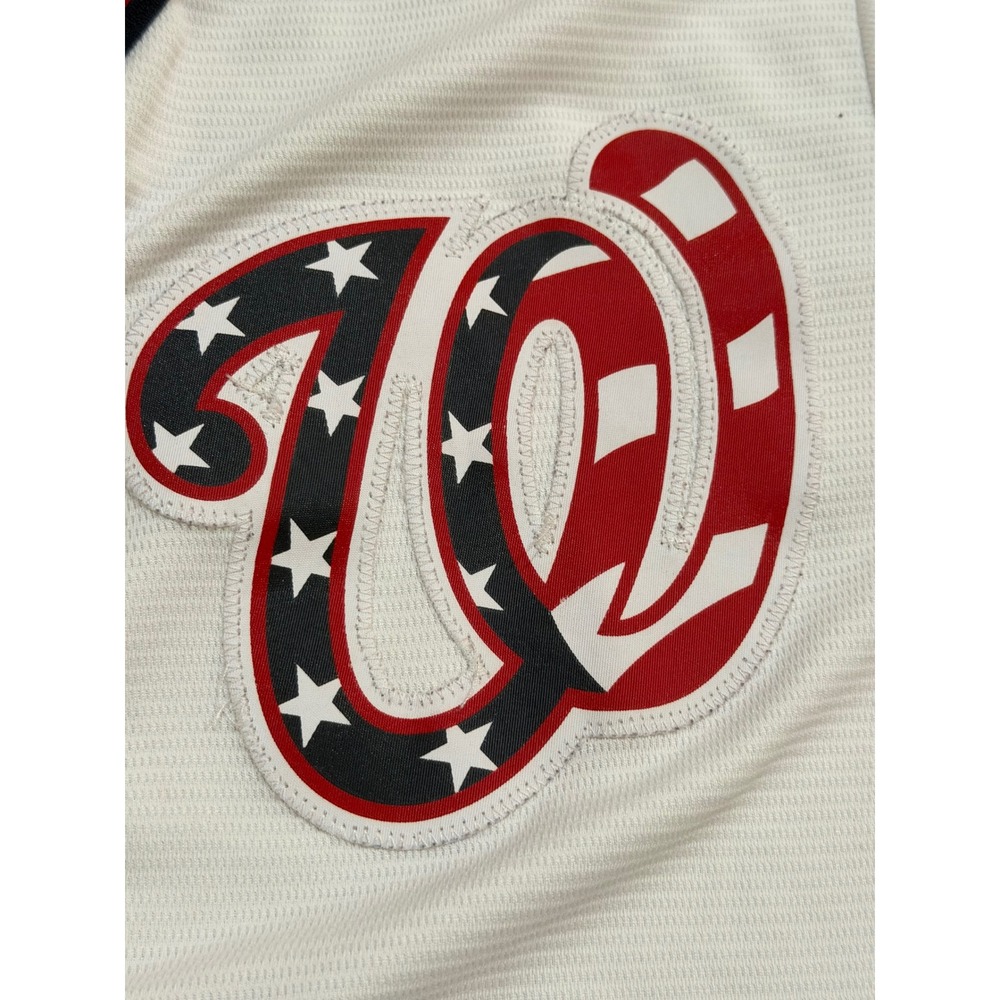 Majestic Washington Nationals Jersey Mens 2XL White Good Bryce Harper 34 MLB - Picture 5 of 14